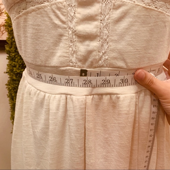 Rayon Blend and Lace Cream Dress - Picture 4 of 7